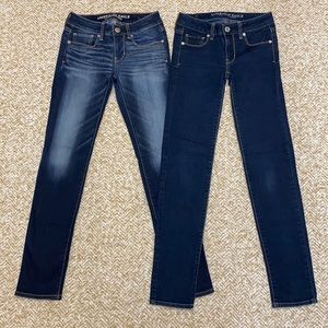 Lot of 2- AE Super Stretch Skinny Jeans sz 0R